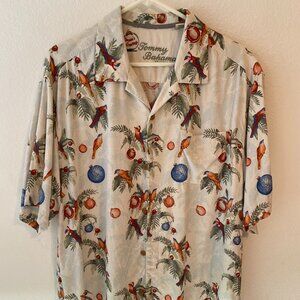 Tommy Bahama Hawaiian Christmas silk holiday L